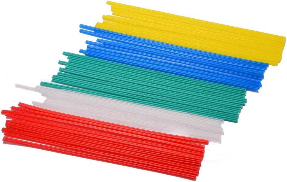 Welding Rods 50pcs 25cm Length Plastic Welding Rod Welder Stick 5 Color Blue White Yellow Red