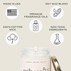 Sweet Water Decor Mr. + Mrs. Candle - Gold