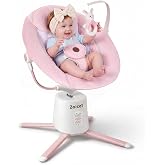 Baby Swing for Infants, Electric Infant Swing with Bluetooth Music, Pink | Deeper Seat, Remote &amp; App Control, 6 Melodies, 5 Speeds, 3 Modes, Portable and Lightweight for Indoor &amp; Outdoor, Max 20 lbs