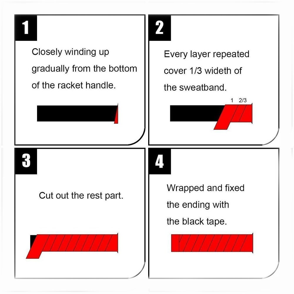 MFEI Tennis Overgrip, Hand Print Overgrip, Absorb Moisture and Anti-slip Overgrip Grips Tape Perfect for Tennis Racket, Racquetball Grip, Squash Racquet