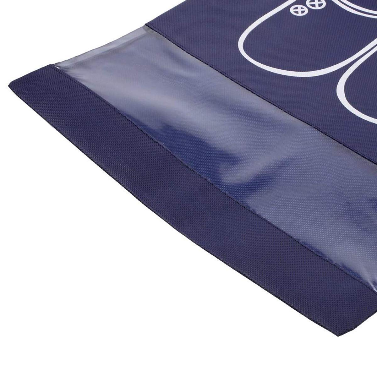 10 Packs Portable Travel Shoe Organizer, AIRERA Large Storage Bag for Men Shoes Dust-proof Breathable Transparent Window for Boots, High Heel Drawstring, Space Saving Storage Bags (45*32CM, Navy Blue)