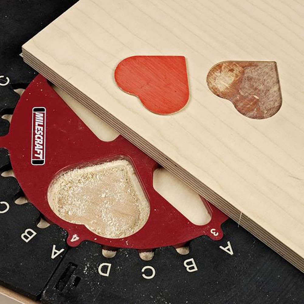 Milescraft 1207 Design/Inlay Kit - Router Template Jig, Black and Red - Power Router Accessories - 