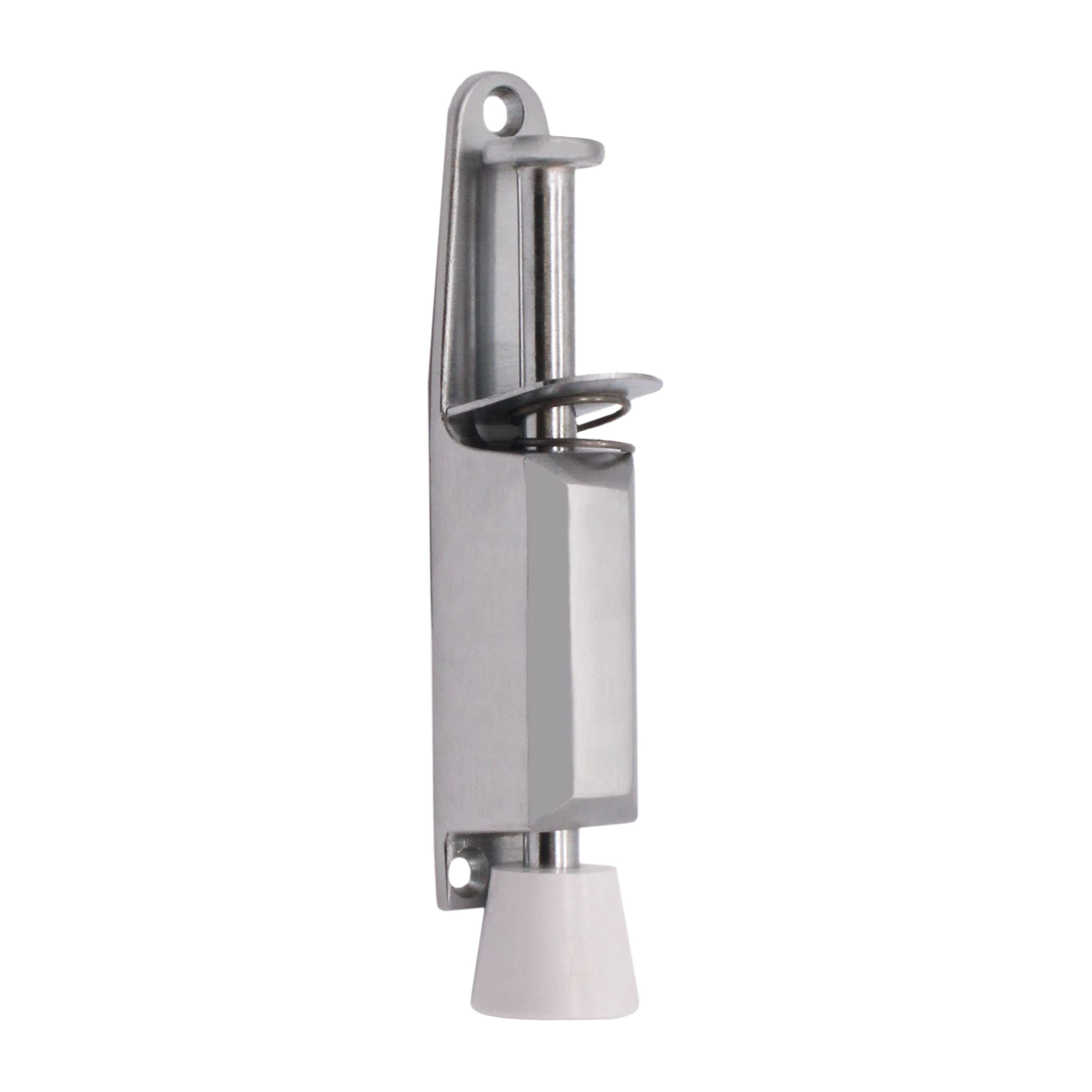 EAI Door Stop Holder Kick Down Up to 40mm Door Gaps - Satin Chrome