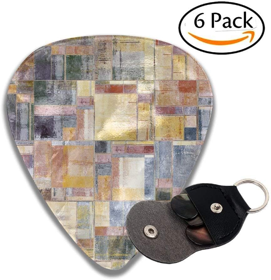 Abstract Painting Abstract Background Grunge Wall Stylish Celluloid Guitar Picks Plectrums For Guitar Bass .6 Pack 96mm