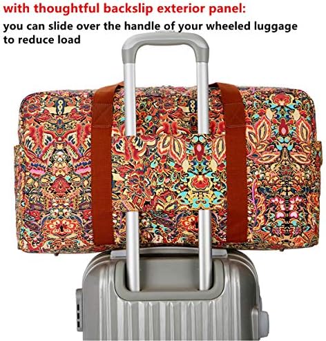 BAOSHA HB-32 Canvas Travel Duffel Bag Weekender Overnight Bag Carry on Oversized for Ladies Women (Colour) 3 BAOSHA HB-32 Canvas Travel Duffel Bag Weekender Overnight Bag Carry on Oversized for Ladies Women (Colour)