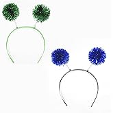 CRZQXOUR 2pcs Hair Accessories Carnival Ball Headband Boppers Headbands Wacky Headgear Happy Birthday Pompom Hairball,Suitable for Halloween, Christmas, and St. Patrick's Day decorations