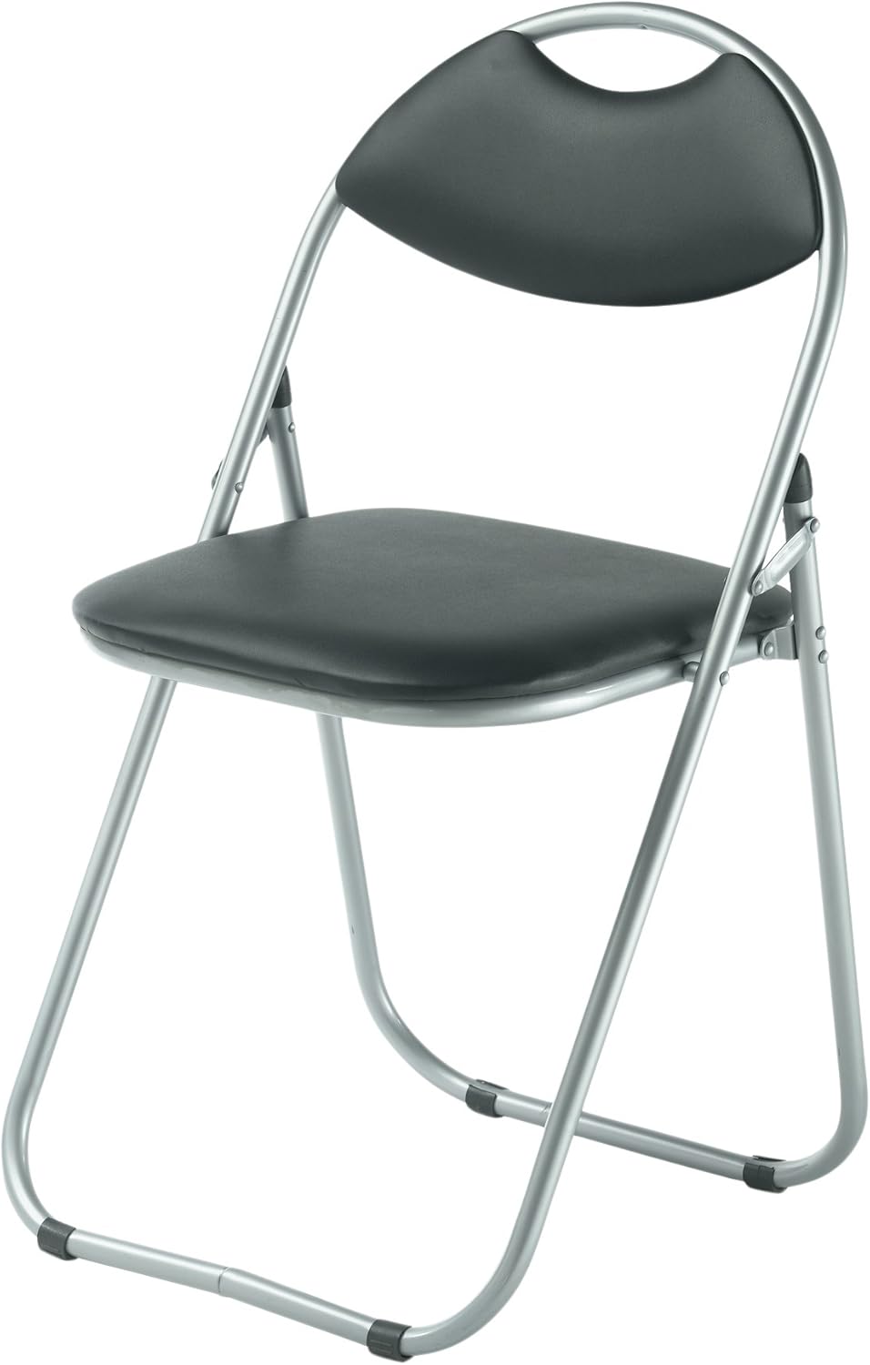 Eurosilla Silla Plegable para salón, Vinilo, Negro, 79 x 46 x 44 cm, 1