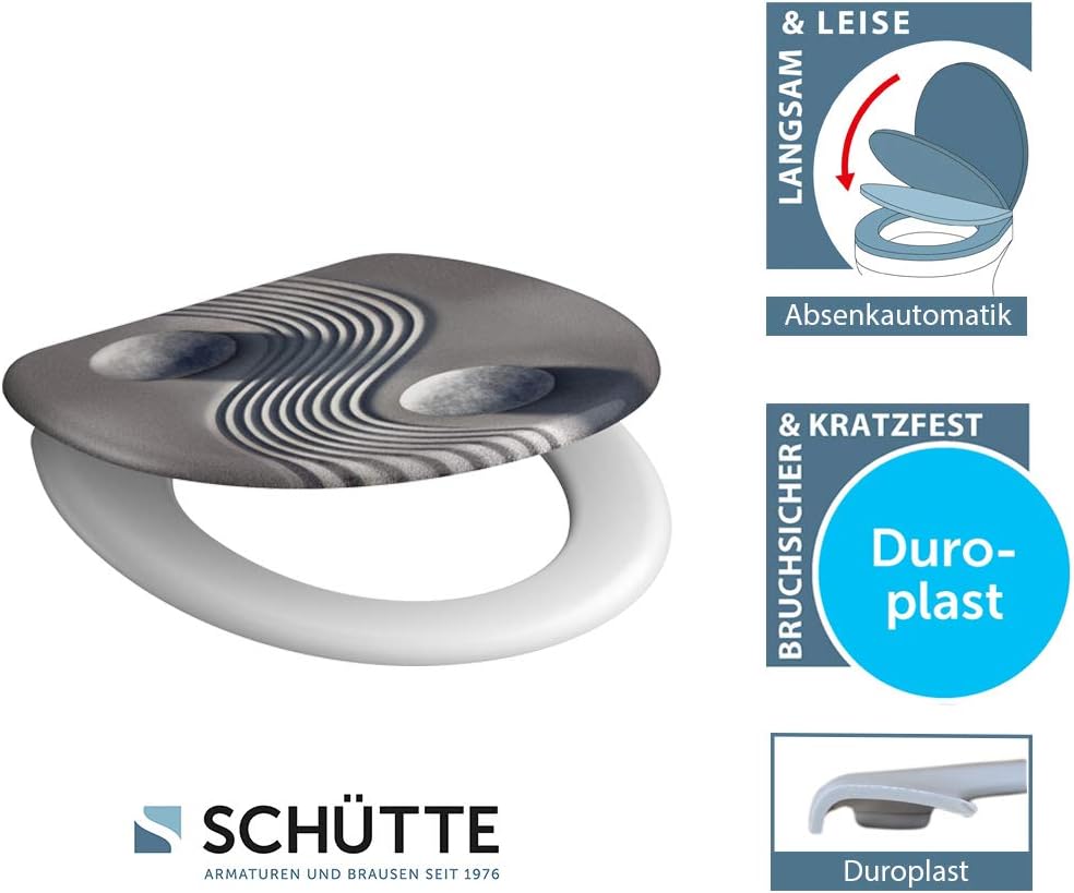 SCHÜTTE 82152 Duropl. Toilet seat with Soft-Close Design, Motiv, 37 cm x 45 cm - Image 4