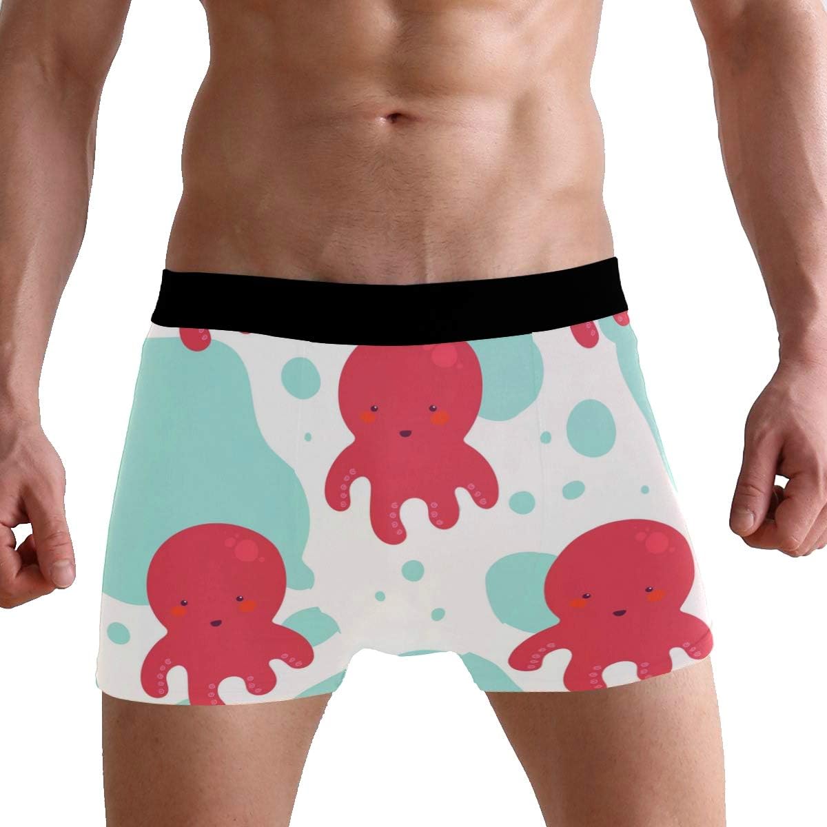 CPYang Men's Boxer Briefs Cute Ocean Animal Octopus Soft Short Underpants Underwear for Men Boys
