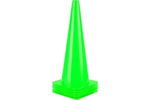 ALYTREE [5 Pack] 18 inch Traffic Cones, Safety Road Parking Cones,Agility Field Marker Cones for Soccer Basketball Football Drills Training, Outdoor Sport Activity & Festive Events– (5 Color Options)