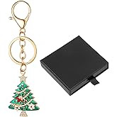 YQQYG Christmas Tree Rhinestone Keychain, Dainty Christmas Keychains, Metal Christmases Keychains for Women Bag Charms, Christmases Gift for Girl Woman Lady