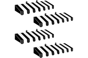 Boao 4 Pack Circus Awning Decoration 3D Stripe Cardboard Awning Carnival Wall Decor Circus Party Favors for Lemonade Stand Bakery Ice Cream Truck Bulletin Board Decor(Black and White)