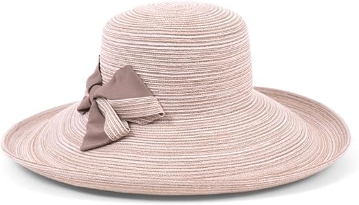 Physician Endorsed Women's Southern Charm Packable, Adjustable Sunhat with Bow, Rated UPF 50+ for Max Sun Protection, Café Au Lait at Amazon Women's Clothing store