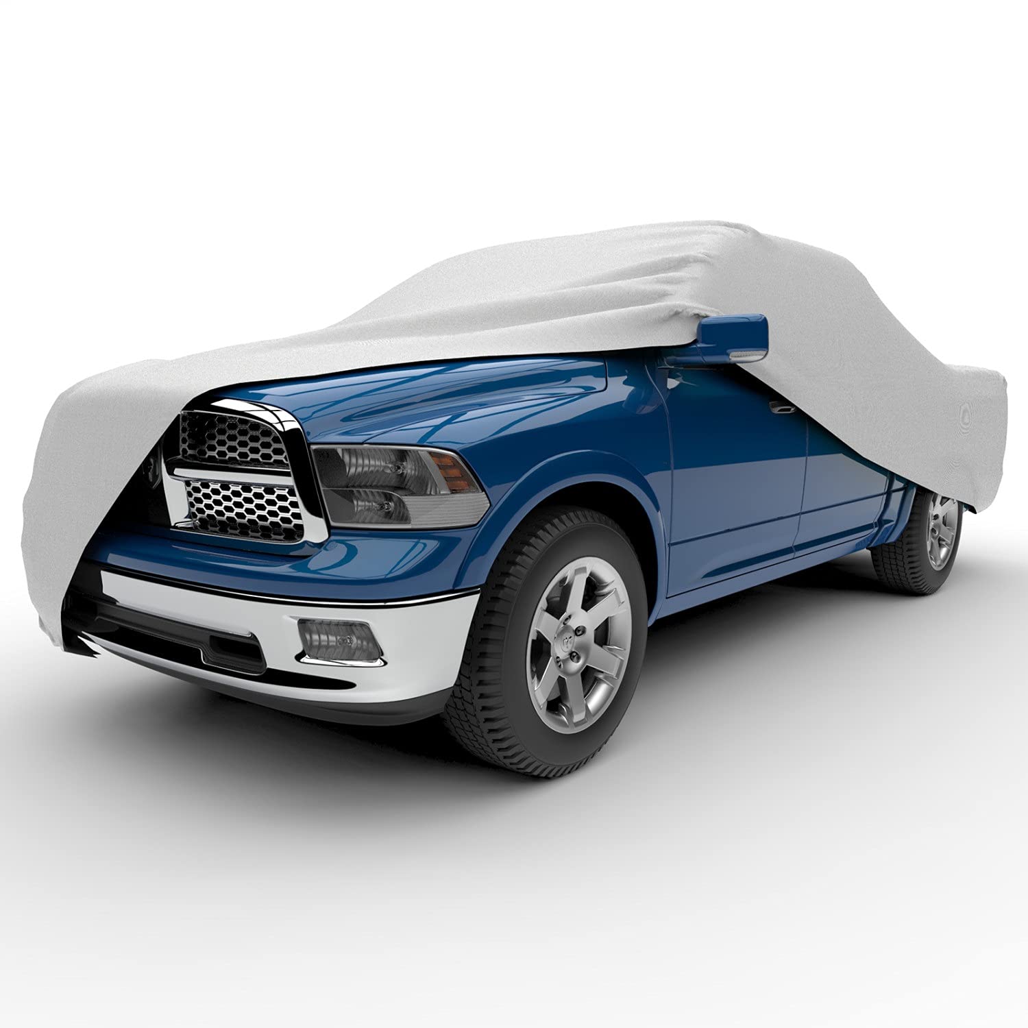 Photo 1 of ***TORN*** Budge Rain Barrier Truck Cover, Outdoor, Waterproof, Breathable, Truck Cover fits Trucks up to 232" L x 70" W x 60" H, Gray, Model: TRB-3X