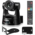 FoMaKo HDMI PTZ Camera, 30x Optical Zoom AI Auto-Tracking Gen 3, PoE 3G-SDI IP, for Church Worship Education Events vMix OBS Wirecast (FMK30SDI Pro Black)