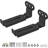 Howonder Soundbar Wall Mount, All Metal,Depth Adjustable 3.7&rdquo;-6.3&rdquo;,2 Packs | Hold up to 30 lbs, Sound Bar Mounts Under TV for Sonos,Samsung, Bose, Vizio, LG, Sony, JBL and More,HD-118,Black