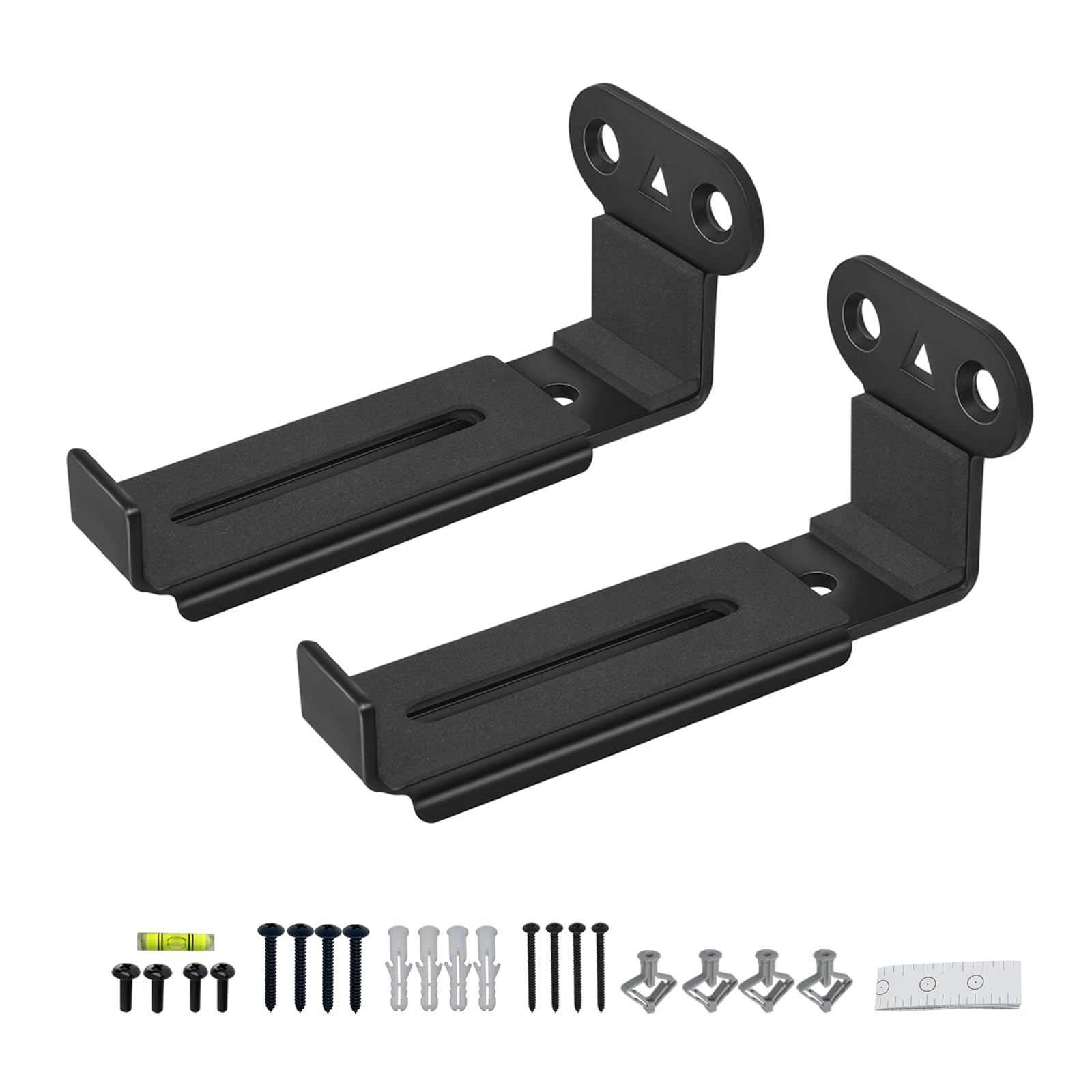 Photo 1 of Howonder Soundbar Wall Mount,All Metal Sound Bar Mounts Under TV for Sonos,Samsung, Bose, Vizio, LG, Sony, JBL and More,Depth Adjustable 3.7”-6.3”, Hold up to 30 lbs,HD-118,2 Packs,Black