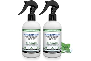 POWERMINT Natural Peppermint 8oz Spray for Home, Garden, Farm and Vehicle 2-PACK