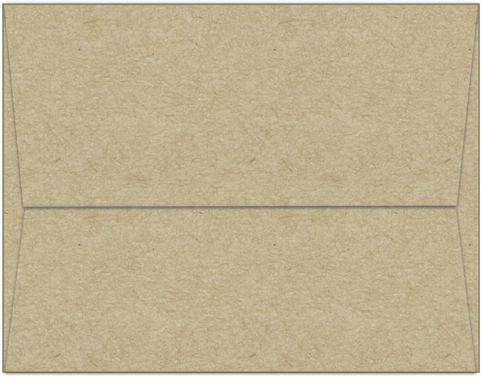 Note Card Cafe A7 7.25 x 5.25 in Blank Brown Kraft Envelopes | 40 Pack | Sealable, Square Flap | Perfect for Invitations, Greeting Cards, Baby Showers, Weddings, Mailing, Crafts | Printable