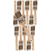 Pro Grade Paint Brushes, 1.5 Inch Angle Paint Brush, Walls &amp; Trim, 12 Pack | Sash, cut-in &amp; detail work | Furniture, cabinets &amp; doors | Interior &amp; exterior | Latex, oil &amp; stain | Medium stiff bristles