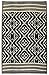 Fab Habitat Outdoor Rug - Waterproof, Fade Resistant, Crease-Free - Premium Recycled Plastic - Tribal Boho Neutral - Patio, Porch, Deck, Balcony - Kilimanjaro - Black - 5 x 8 ft