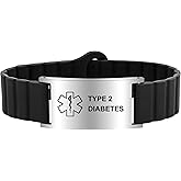 Pmormyy Medical Alert Bracelet for Women Men, Adjustable Waterproof Medical Alert ID Wristband for Diabetic D.N.R Epilepsy Pacemaker