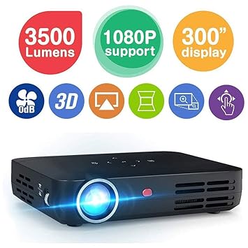 MQQ HD Mini proyector Smart 3500 lúmenes Mini proyector DLP LED ...