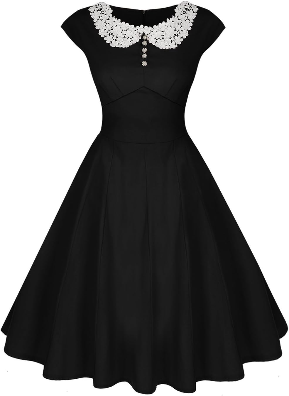 NanYan Women's Classy Vintage Audrey Hepburn Style 1940's Rockabilly Evening Dress