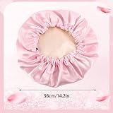 Yafe Adjustable Bonnet 36cm 2-Pack Satin Sleep Cap Black Pink Hair Care view 2