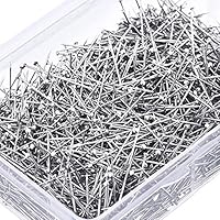 Alihua 2000 Pieces Senior Head Pins Fine Satin Pin Dressmaker Pins for Jewelry Making, Sewing and Craft, Stainless Steel, 1 1/16 Inch