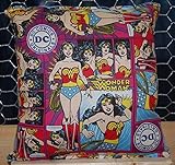Wonder Woman Pillow DC Sky Blue Pillow HANDMADE In USA Pillow is approximately 10