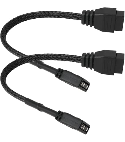 Cavo Lighting Node Pro Adattatore RGB EZDIY-FAB Per - Compatibile Con Corsair ICUE, Lighting Node PRO E Commander PRO Ventole NZXT - 3