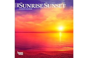 Sunrise Sunset | 2026 7 x 14 Inch (Hanging) Monthly Mini Wall Calendar | BrownTrout | Nature Photography Science