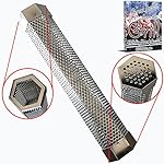 Pellet Smoker Tube 12'' Perforated Stainless Steel BBQ Smoke Generator To Add Smoke Flavor to All Grilled Foods Easily and Safely with Free 48 Grilling Recipes Ebook