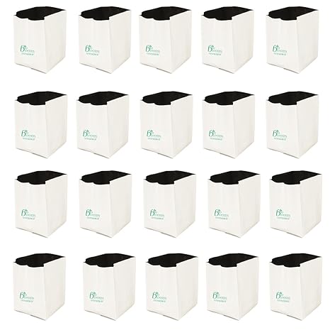 Bio Blooms Poly Grow Bags - UV Stabilized, Long Life Bags For Small And Medium Plants. [16Cms(L)X16Cms(W)X30Cms(H)] Pack Of 20