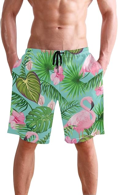 flower swim trunks