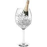 NiHome Artisan 100oz Hand-Blown Giant Wine Glass for Celebrations & Gatherings, 15" Tall 4.5" Mouth Italian Design Large Capacity Crystal Stemware, Elegant Lead-Free Glassware Eco-Friendly Packaging