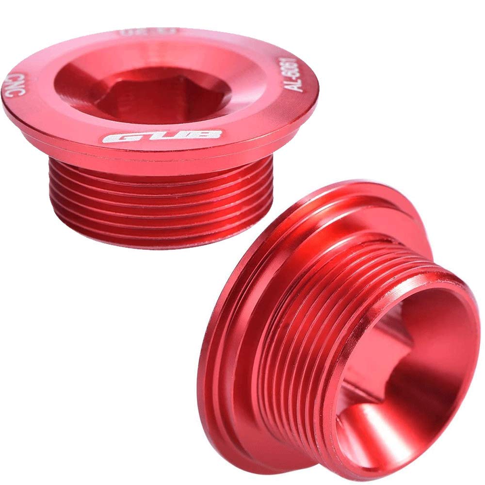 TINGDUANJIAN 2PCS Crank Bolt Crank Arm Screws Bicycle Crankset Chain Ring Bolts M20 Bike Crank Arm Bolt for Road Bike Mountain Bike BMX MTB (Red)