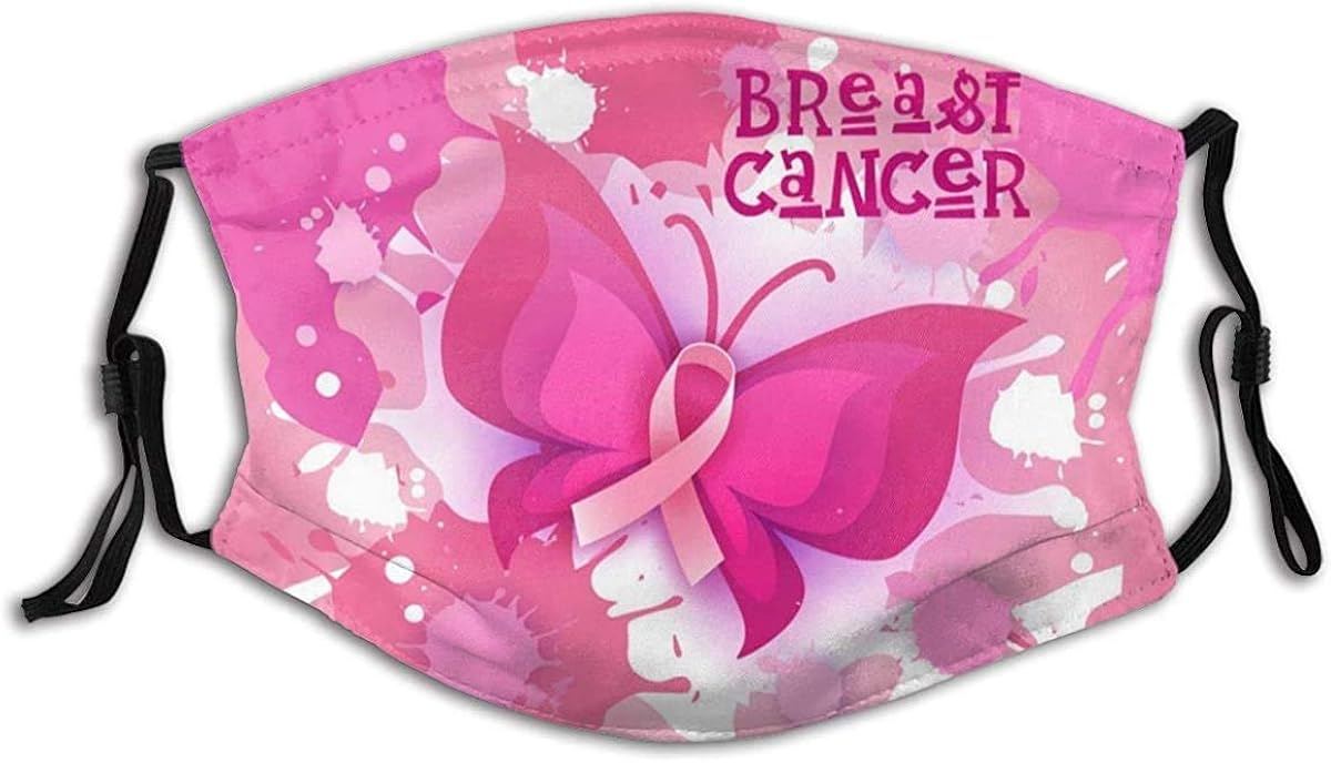 Breast Cancer Face Mask Decorative Dustproof Adjustable