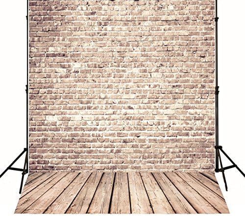 JOFE 5x7 Feet (1.5x2.2m) Personal Photography Backdrops Brick Wall Wood Floor Muslin Cloth Family Wedding Photography Studio J01779
