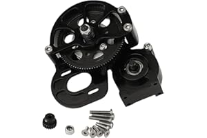 RZXYLRC Full Metal Transmission Assembled Gearbox with Steel Gear Set Compatible with Axial SCX10 I II 1/10 RC Crawler Upgrade Parts,Half Open Shell