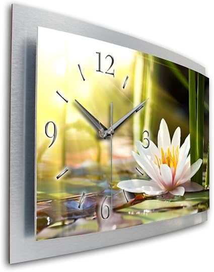 Creative Ressort Nenuphar Naturel Bien Etre Detente 3d Xxl Designer Silencieux Horloge Murale Motif Radio Horloge Radio Tableau Mural Design Moderne Waa047fl Vert 80 X 40 Cm Amazon Fr Cuisine Maison
