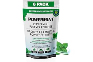 POWERMINT Peppermint Forever Pouches for Home, Farm and Vehicle. Premium Quality. 6-PACK