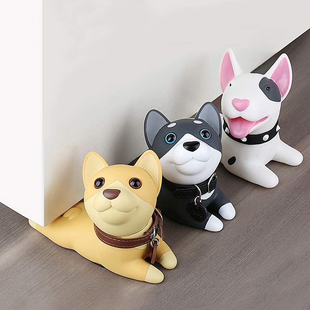 Huinsh Door Stopper Cute Dog Door Stopper, Door Stop Silicone Door Stops,Cute Style Door Wedge for Home and Office White Bull Terrier Dori: Home Improvement