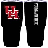 Collegiate Custom Personalized University of Houston, 24 oz Insulated Stainless Steel Tumbler with Engraved Name (Black) Officially Licensed Collegiate Product