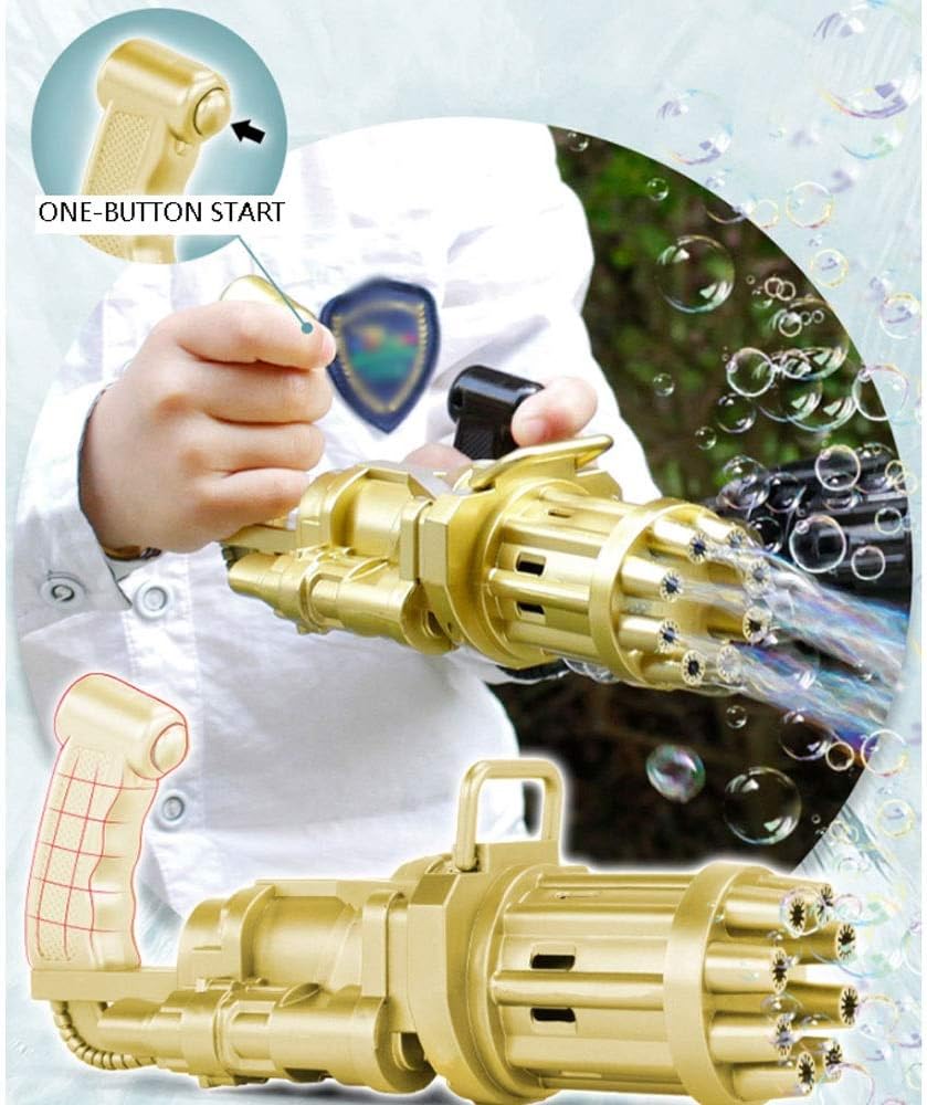 WYOY Bubble Machine Automatic Electric Gatling Bubble Guns Bubble Maker  Outdoor Fun Kids Toys for Boys and Girls Color : Black Special Effects  Musical Instruments fili.com.au