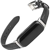 Genuine Leather Straps Compatible with Fitbit Inspire 3/Inspire 2/Inspire/Inspire HR/Ace 2/Ace 3 Band, Italian Vegetable-Tanned Leather Wristband for Fitbit Inspire 3 Fitness Tracker Women&amp;Men
