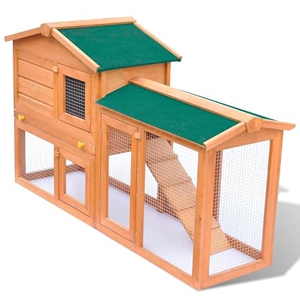 Amazoncom Vidaxl 55 Deluxe Wooden Chicken Coop Hen House Rabbit