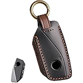Rulansda Key Fob Cover for BMW Compatible with BMW 2022 - 2025 1 6 7 X1 X7 X5 I7 XM 740 220 118 3 Button Smart Leather Car Key Protector Key Case Fob Chain/Black