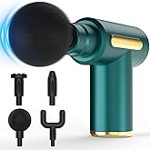Brantefa Massage Gun, Small Travel Tool, Massage Gun Deep Tissue,Percussion Handheld Portable Muscle Massager Tool for Full Body Pain Relief, Ideal Gifts for Men, Women(Green)
